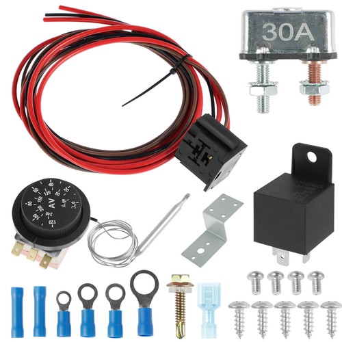 Adjustable 12V Electric Radiator Fan Thermostat 3-Pin Control Relay Wire Kit⇕ - Picture 11 of 11