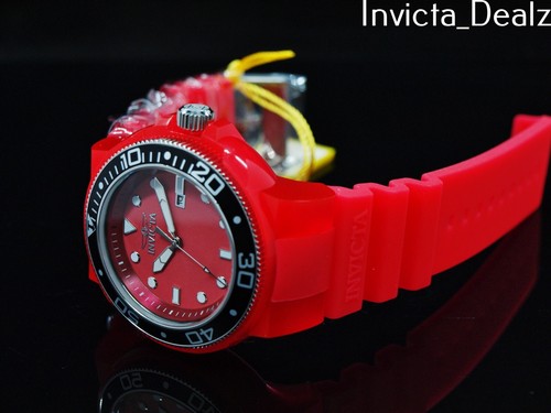 Reloj Invicta para hombre 52 mm GRAND PRO DIVER III ANATÓMICO NEÓN BRILLO con correa de caja roja SS - Imagen 8 de 11