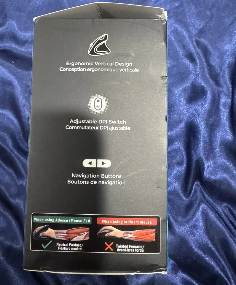 Adesso IMOUSE E10 iMouse E10 2.4GHz RF Wireless Vertical Ergonomic Mouse - Image 2 of 4