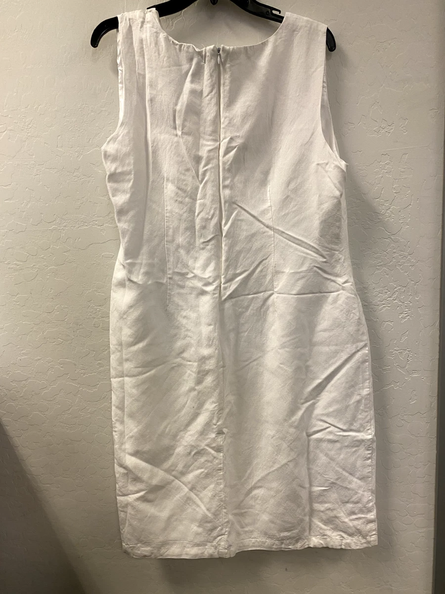 Ashley stewart hotsell white linen dresses