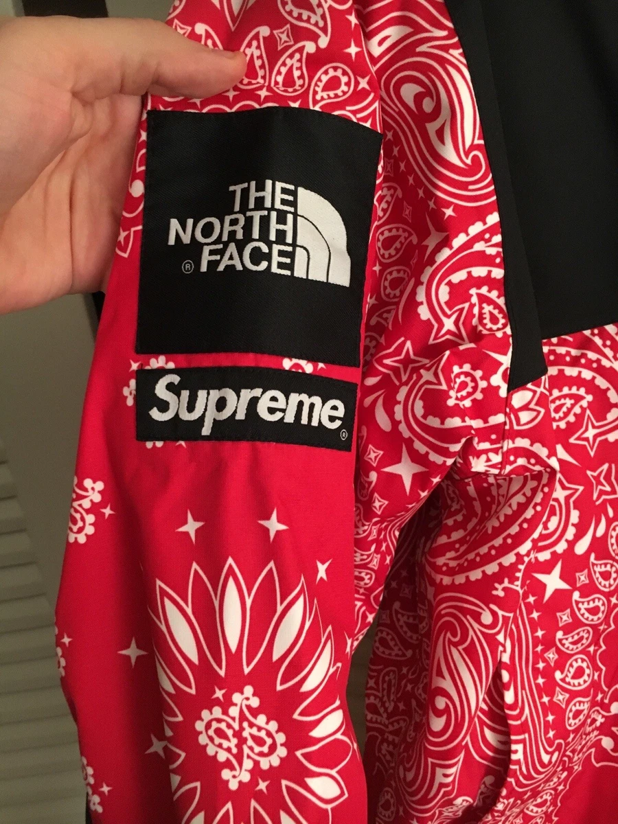 Supreme North Face Bandana Mountain Jacket- 2014: Red (rare