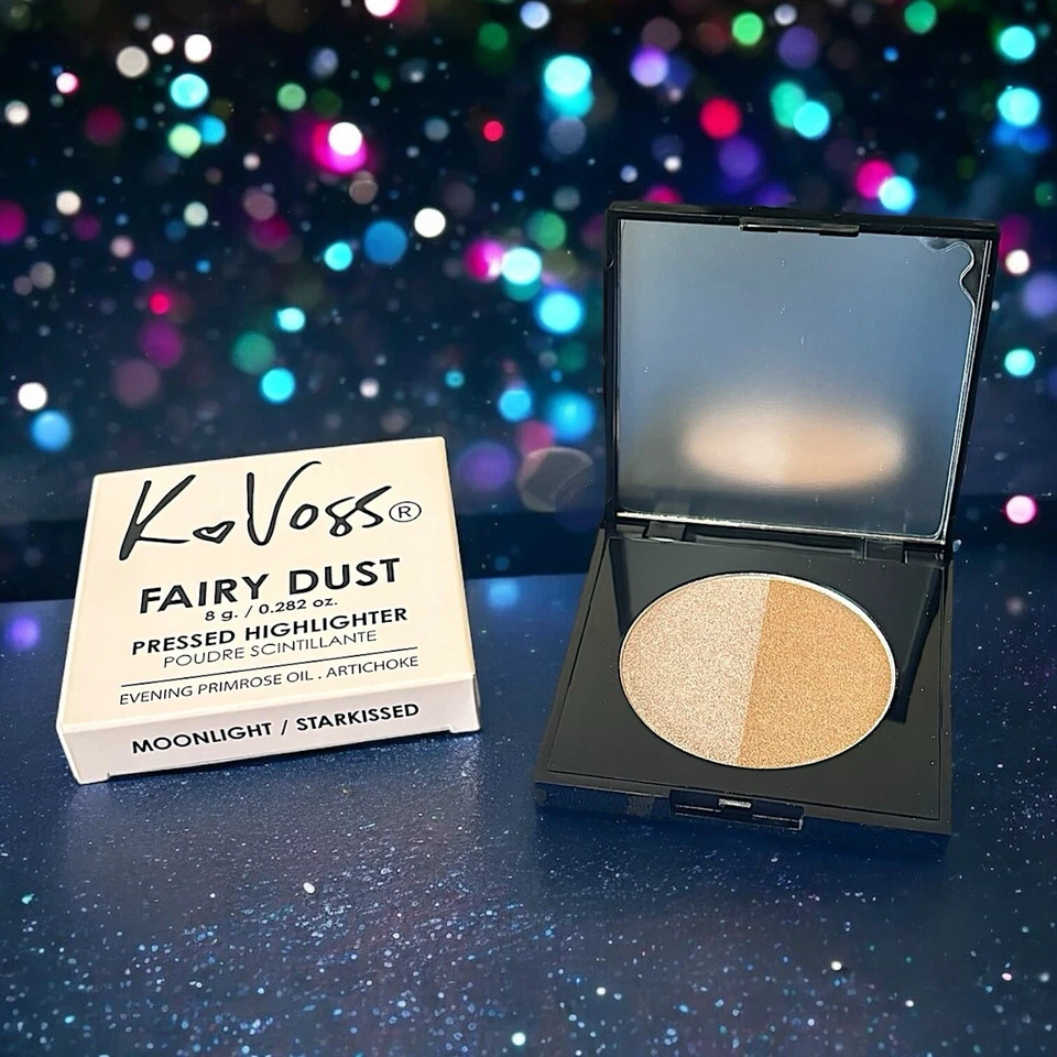 KVOSSNYC Fairy Dust Pressed Highlighter in Moonlight/Stardust 8 g 0.282 oz NIB - Image 4 of 4