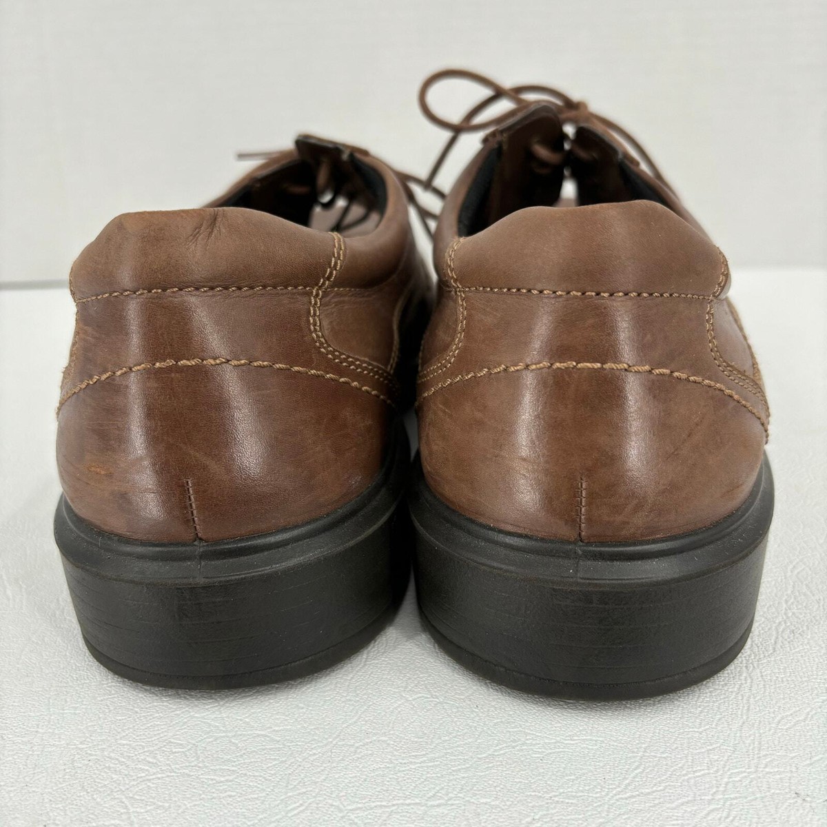 ECCO Helsinki Tie Oxfords Leather Derby Shoes Bicycle Toe  display picture 2