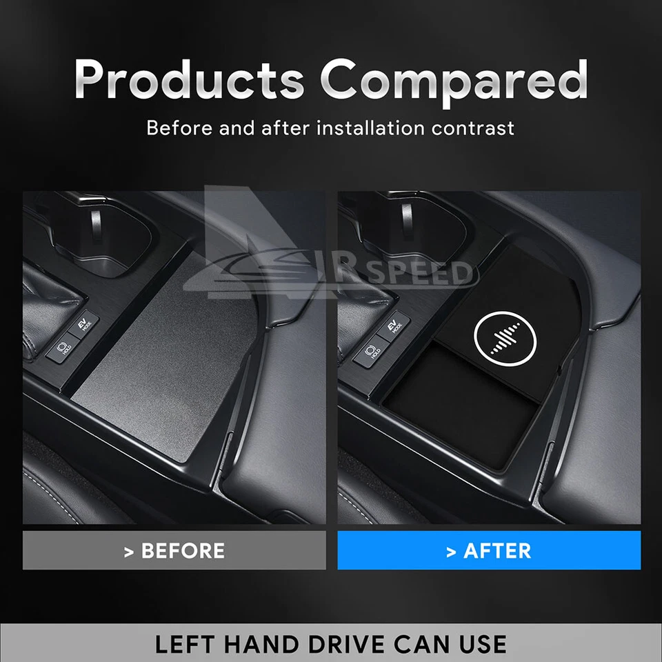 Almohadilla de carga rápida para teléfono central inalámbrica alfombrilla de PVC para Lexus ES 2022-2024 Foto 3 de 4