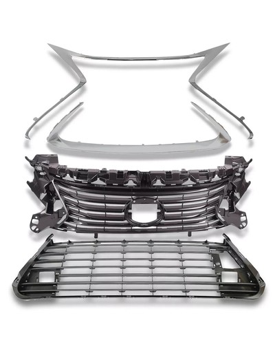 4PCS For 2016-2018 Lexus ES350 ES300h Front Bumper Grille Grill Molding Trim Set - Picture 2 of 14