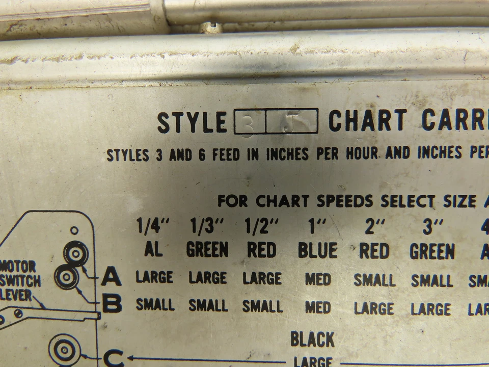 General Electric Style 3J Chart Type CH Recorder Cartridge 120VAC - Image 2 of 4