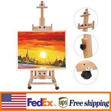 HeavyDuty Studio Artist Easel Large H-Frame Wood Painting Art Easel Standing 
