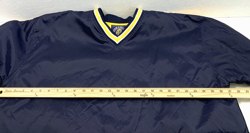 Steve & Barry's Jacket Mens Large Navy Blue V Neck Water Resistant Windbreaker - Picture 5 of 9
