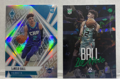 LaMelo Ball 2021 Panini Phoenix Silver Holo Rookie +Fanatics Cracked Ice RC SP 2
