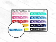 2410-11~~Meal Ideas Notes Page Header Planner Stickers