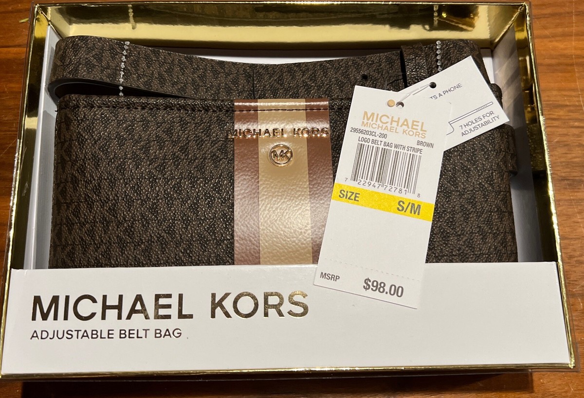 バッグ MICHAEL KORS Jet Set Small Logo Print Woven Smartphone Crossbody Bag