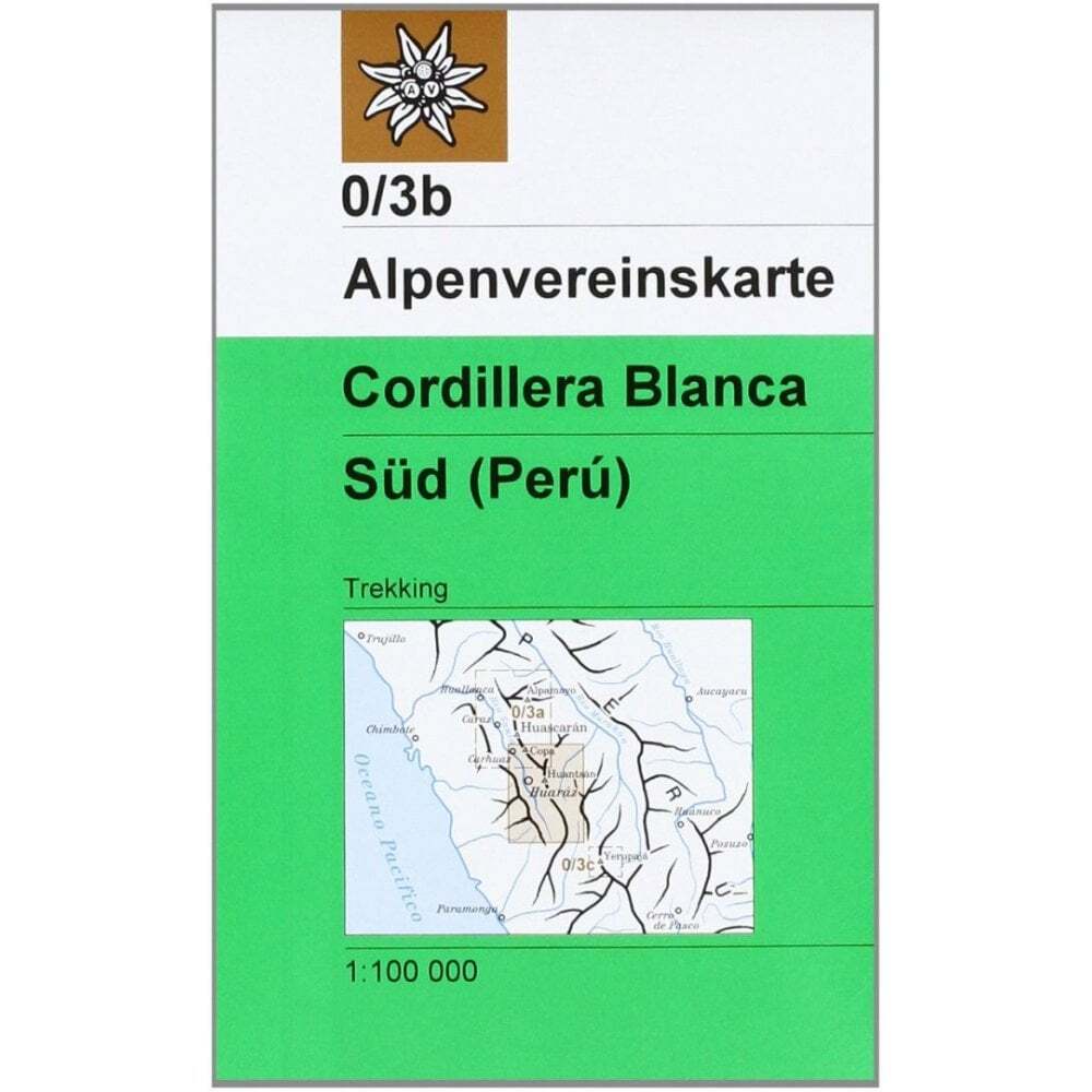 Peru 1:100k Alpenvereinskarte map 0/3b: Cordillera Blanca - Süd / South