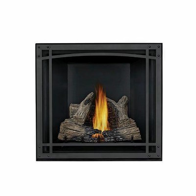 Fireplace W Glass Burner Dec Front And Custom Blend Brick Panel