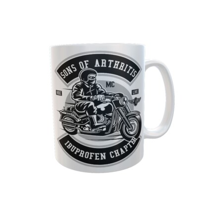 Sons mit Arthritis Ibuprofen Chapter Motorradfahrer Biker Tasse Kaffeetasse Cup