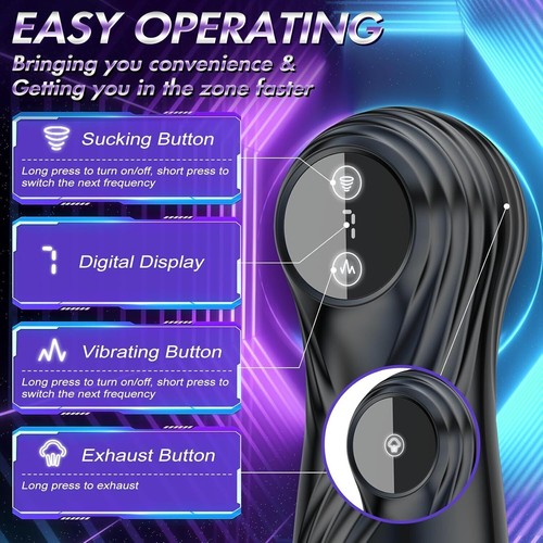 Male Masturbators Automatic HandsFree Sucking Thrusting Cup Stroker Men Sex Toys - Picture 5 of 8