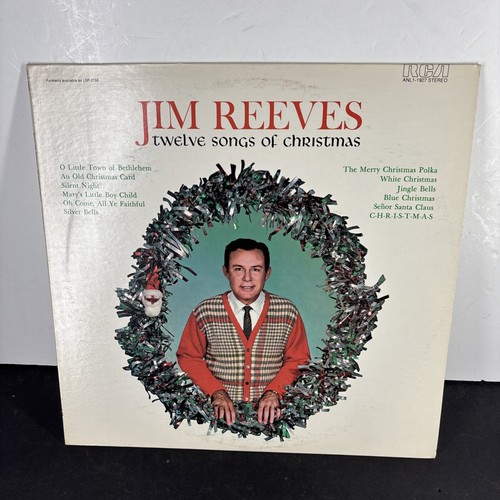 Jim Reeves Twelve Songs of Christmas Album Vinyl Record LP 1963 Holiday ANL-1927
