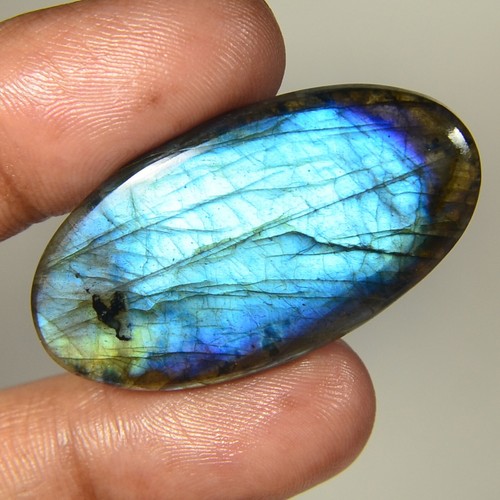 Natural Rock Labradorite Quartz Crystal Polished Palm Stone Ore Specimen Healing