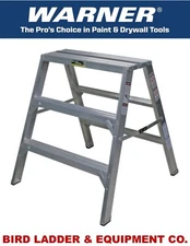 Warner Tool 10227 - 35" x 28-1/2" EZ-Stride Step-Up Bench Drywall Step Ladder