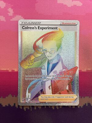 Pokemon Karte Colress's Experiment 205/196 Rainbow Rare Verlorener Ursprung NM