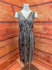 Banana Republic Gray Brown Silk Dress Size 8