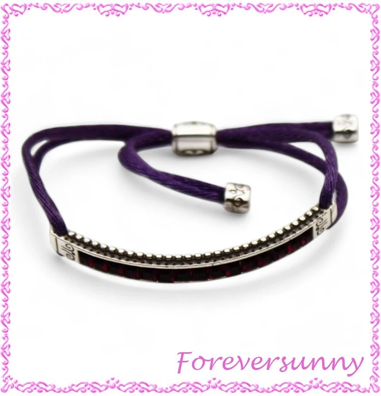 Pulsera corazón cristal púrpura Brighton retirado Foto 2 de 4