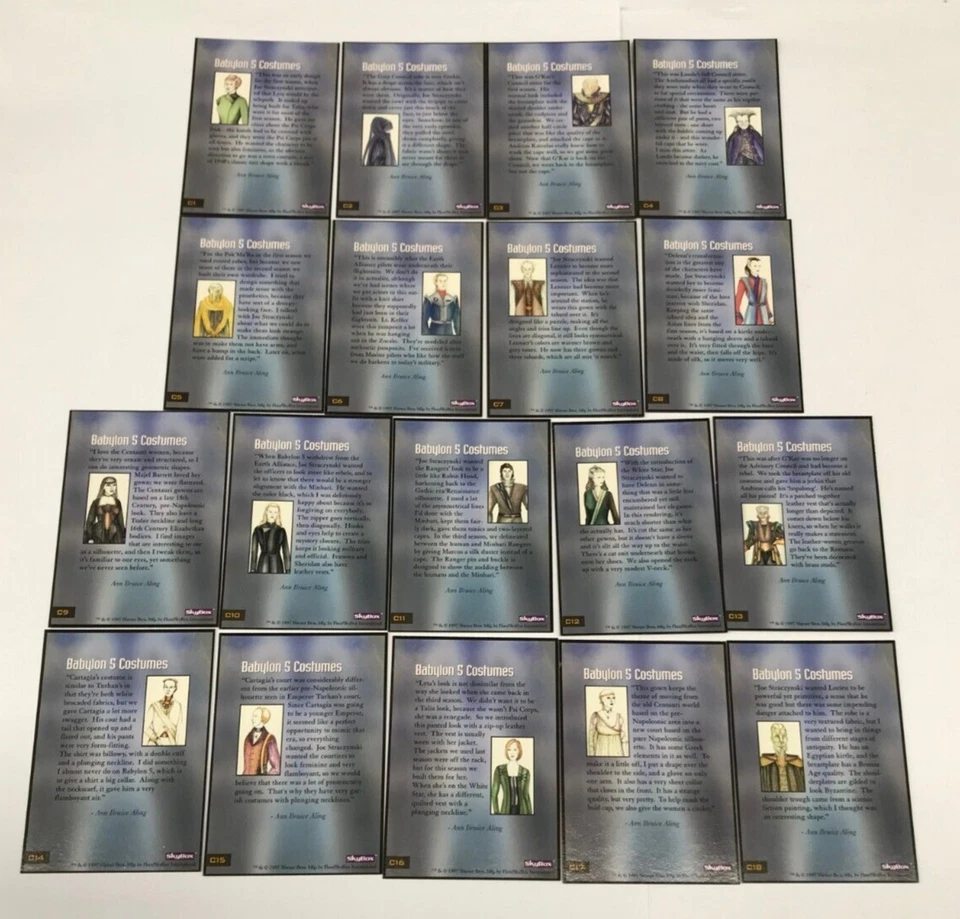 1997 Skybox Babylon 5 Season 3 Special Edition Trading Card Costumes Chase Set - Image 4 of 4