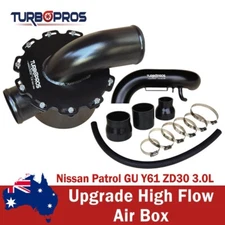 Upgrade High Flow Air Box & Intake Pipe Kit For Nissan Patrol GU Y61 ZD30 3.0L