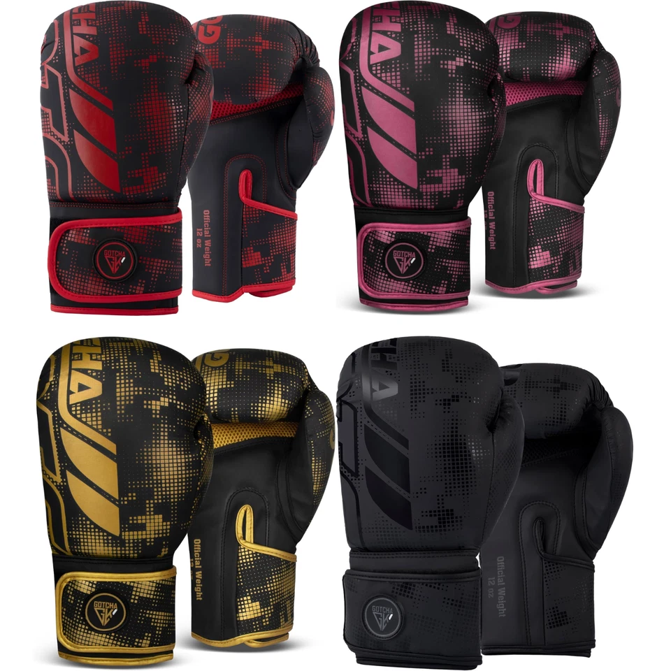GOTCHAKART Boxhandschuhe 8oz 10oz 12oz 14oz 16oz Kickboxen Muay Thai MMA Fitness Boxen UK