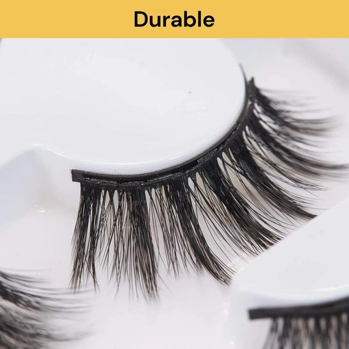 3 Pair False Eyelashes & Liquid Eyeliner Tweezers Natural Eye Lashes Extension - Picture 11 of 12