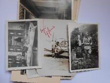 pequeño lote de FOTOGRAFÍAS ÚNICAS oficial alpino italiano / piloto 1940 agrupación