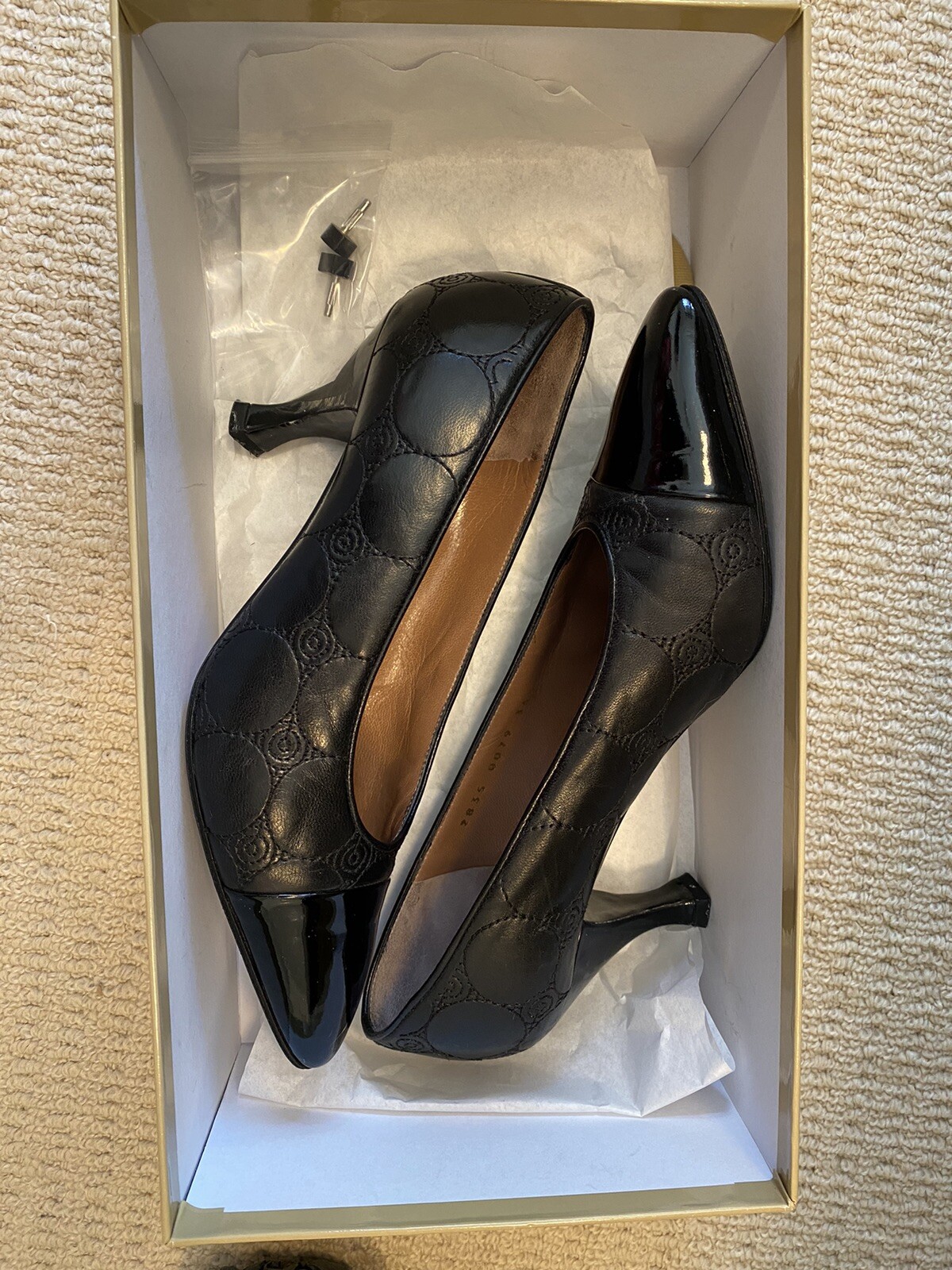 Sergio Rossi Black Python Leather Pump Size Italy… - image 8