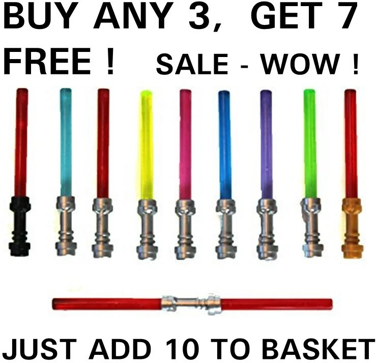OFFICIAL LEGO - PACK SIZE 1'S MULTIPLE CHOICE LIGHTSABERS - STAR WARS - NEW