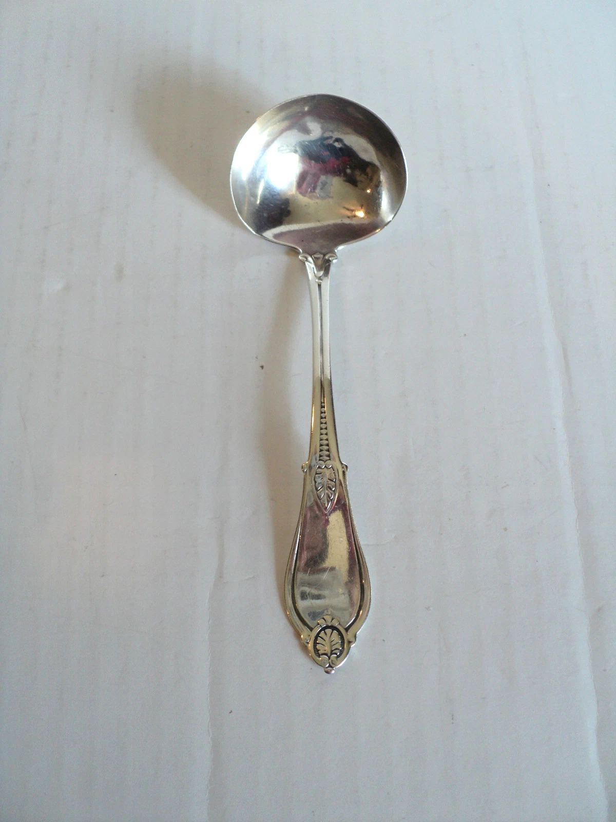 ANTIQUE WHITING MFG. CO. "ARMOR" STERLING GRAVY / SAUCE LADLE, c. 1871