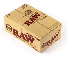 1 box - RAW Natural Perfecto Rolling Cone Tips - 24 booklets