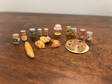 Miniature Mix Lot 15 Dollhouse Bottle Cans Food Kitchen