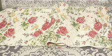 Romantic Roses Quilted Table Runner 46x13 Cottagecore