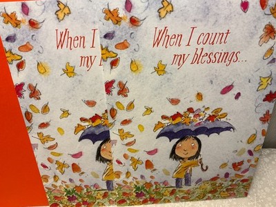 THANKSGIVING RSVP GREETING CARDS  New w/Envelope LOT 2 ''WHEN I COUNT MY BLESSING