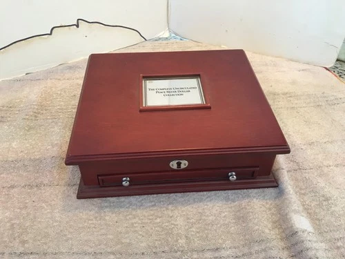 PEACE SILVER DOLLAR UNCIRCULATED COLLECTION EMPTY WOODEN BOX BEAUTIFUL VERY RARE