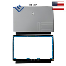 New 0MFC9P 07CK61 LCD Back Cover Front Bezel For Dell Alienware M15 R3 White US