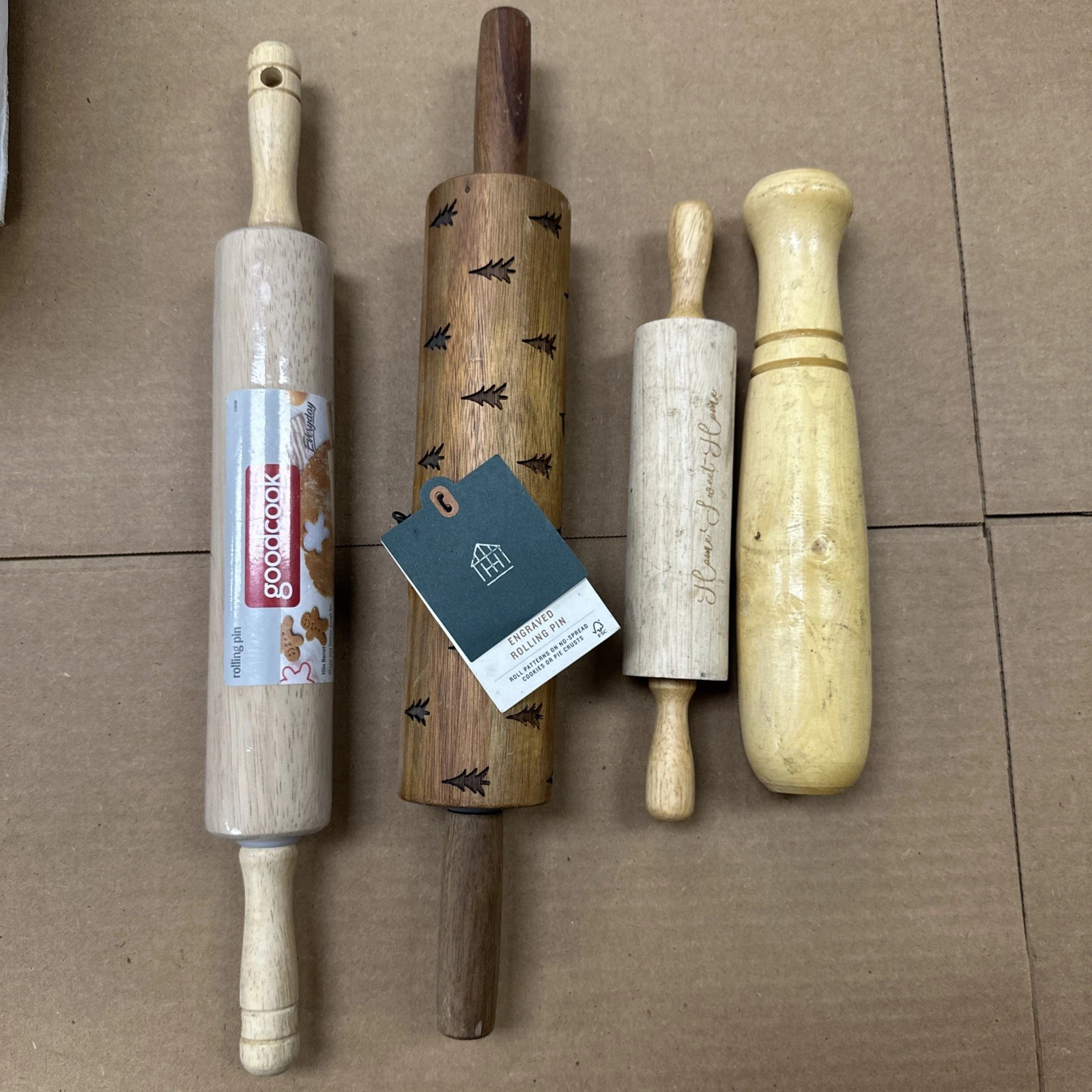 Lot Of 3 Rolling Pins And 1 Pestel Cookware Wood Various Sizes Styles
Opens in a new window or tab