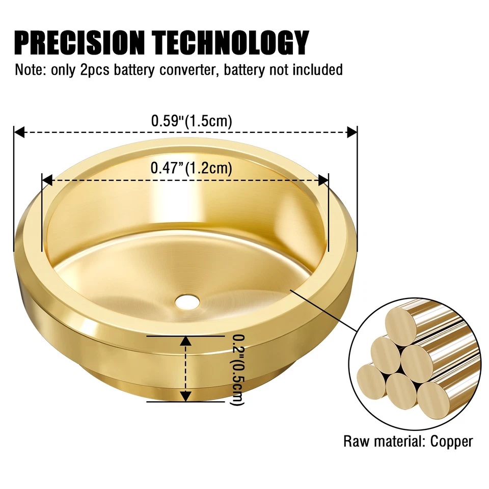 2x MR-9 PX625 PX13 Battery Adapter Converter for Film Camera Olympus Agfa Canon - image 2 of 4
