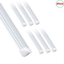 6Pack 8 Foot 120W Led Tube Light Bulbs ,8FT Led Shop Light T8 Integrated Fixture