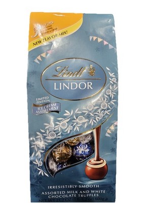 Lindt Lindor  Milk And White Chocolate Truffles , Ice Cream Assortment, 21.2 Oz