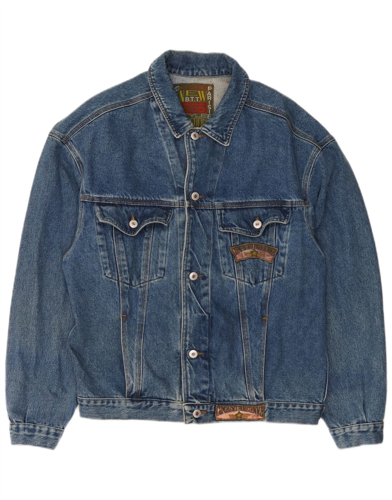Compagnie Mens Denim Jacket UK 40 Large Blue CW04
