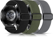 3 Pack Elastic Nylon Bands Compatible With Samsung Galaxy Watch 4-8 40Mm-47Mm