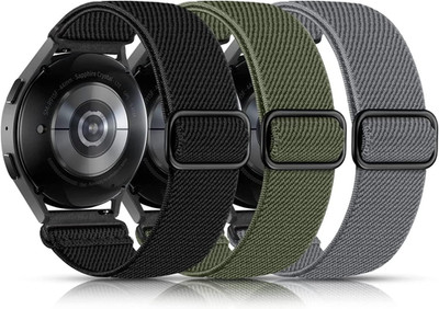 3 Pack Elastic Nylon Bands Compatible With Samsung Galaxy Watch 4-8 40Mm-47Mm