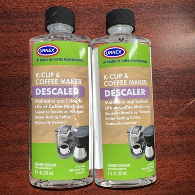 2 PK URNEX K-CUP & Coffee Maker Natural Biodegradable DESCALER 8 FL Oz #S12