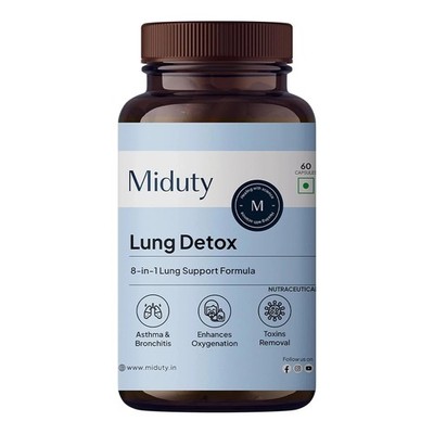 Miduty Lung Detox - NAC Supplement 400 mg N-Acetyl Cystein - 60N
