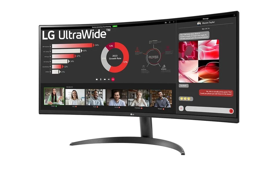 LG 34WR50QK-B.AEU UltraWide Curved QHD Monitor 34 3440 x 1440 219 5ms GtG - Bild 2 von 4