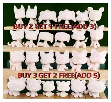 【Educational Toy】White Base Blank Mold LPS Kit Cat Dog Kids DIY Paint Pet Toy